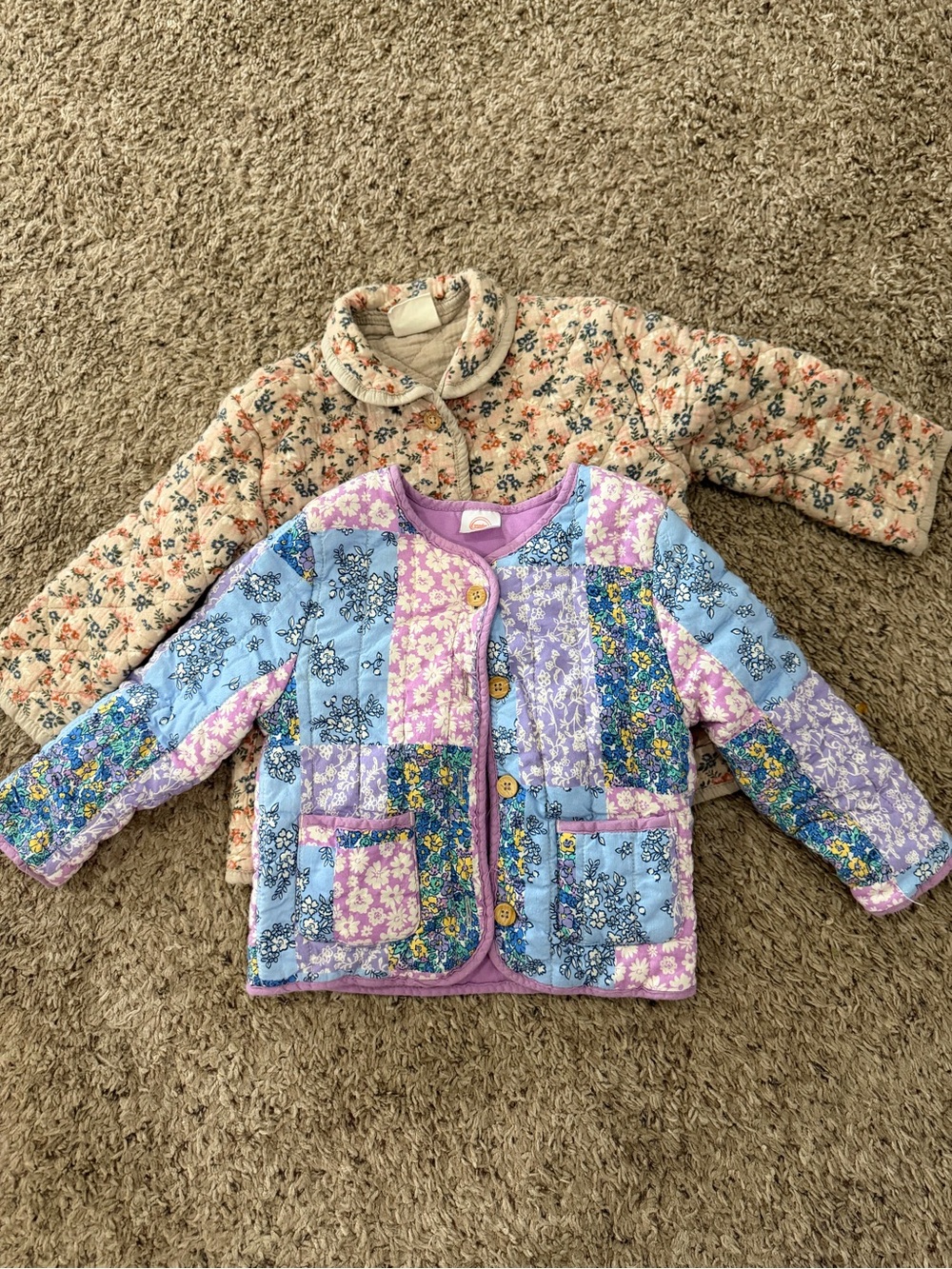 wonder nation Quilted Patchwork Jacket - Lavender, Blue & Purple